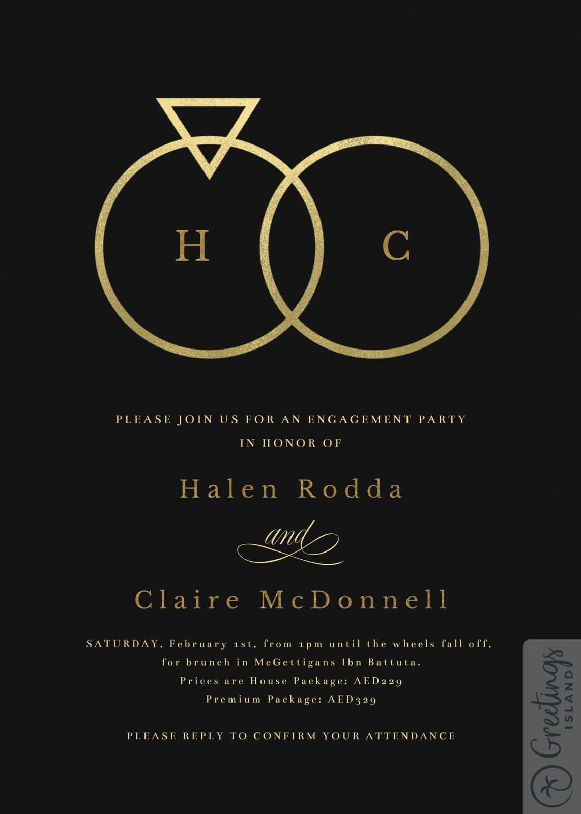 Halen & Claire's Engagement Party | Sat 1 Feb - Exclusive Products ...